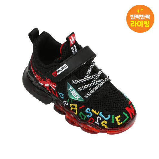 Dinosoles T-Rex Air Alpha Kids Sneakers (Black)