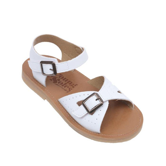 Youngsoles Pearl Vegan PS Sandals (White)