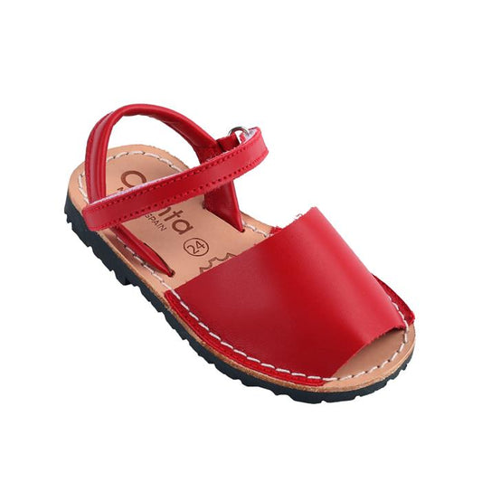 Cienta Kids Menorquina Sandals (Red)