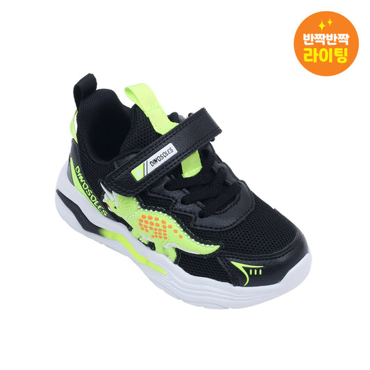 Dinosoles Tricera Thunder Light Kids Sneakers (Black)