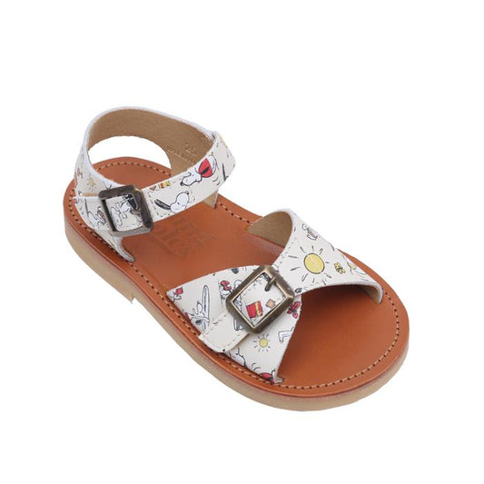 Youngsoles Snoopy Leather TD Sandals (White)