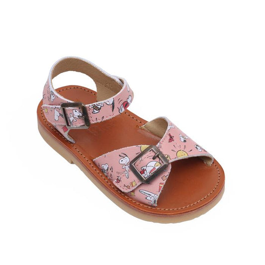 Youngsoles Snoopy Leather TD Sandals (Pink)