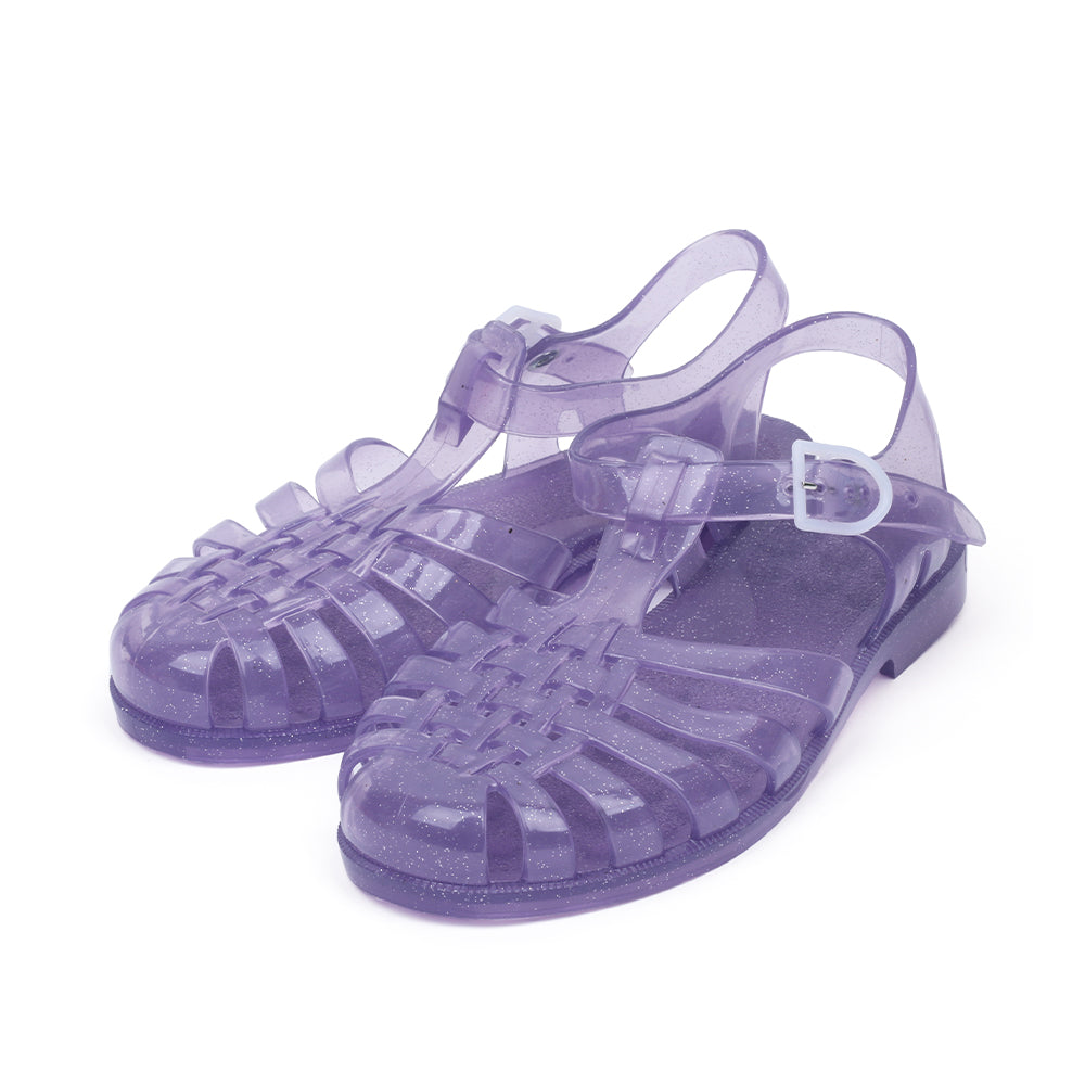 Meduse Women Sun Sandals (Purple Glitter)