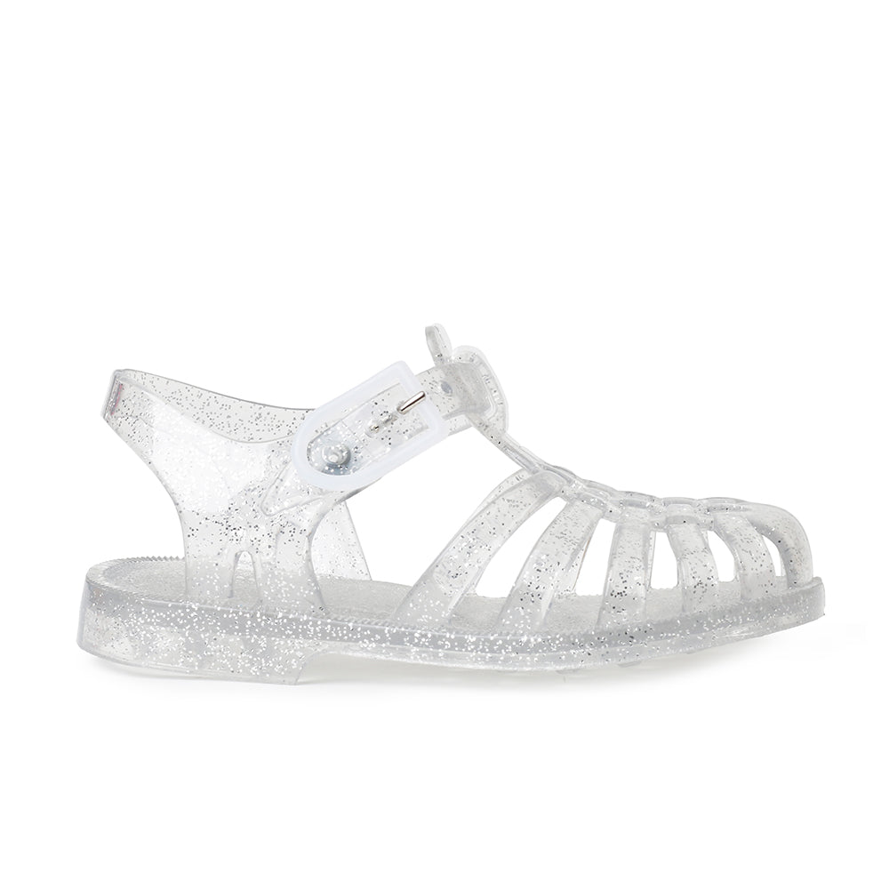 Meduse Kids Sun Sandals (Silver Glitter)