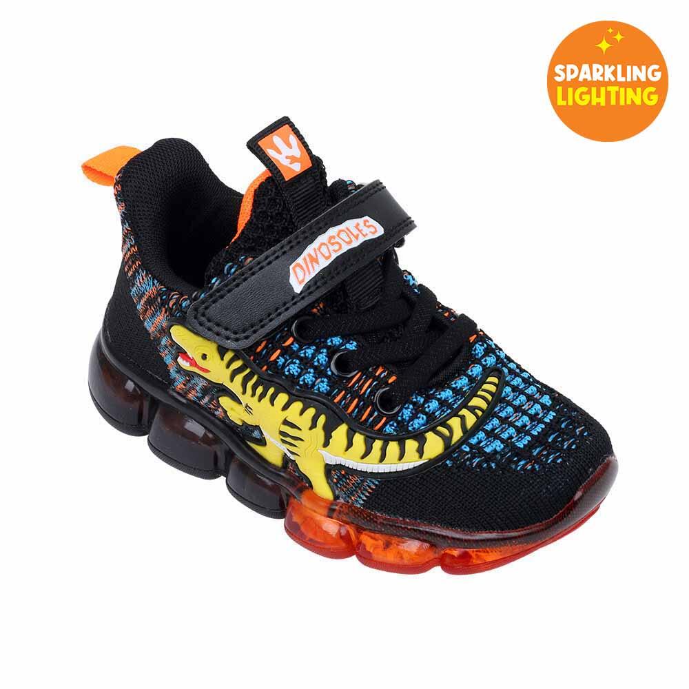 Dinosoles T-Rex Air Rainbow Kids Sneakers (Black)