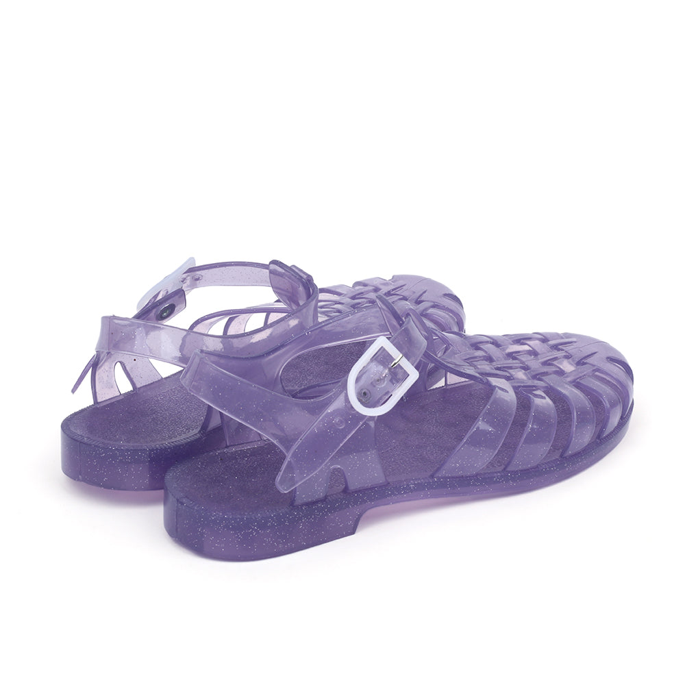 Meduse Women Sun Sandals (Purple Glitter)