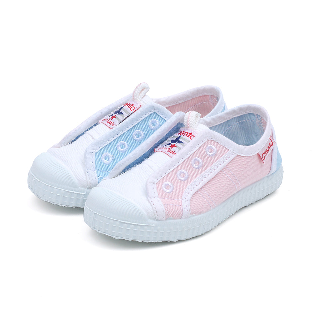 Cienta Kids Doble Velcro Puntera Sneakers (Pink Sky)