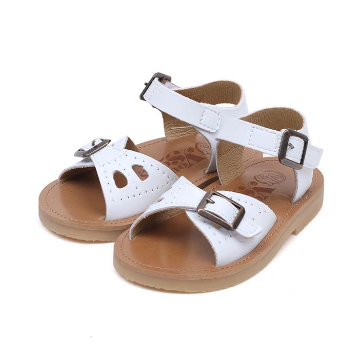 Youngsoles Pearl Vegan TD Sandals (White)