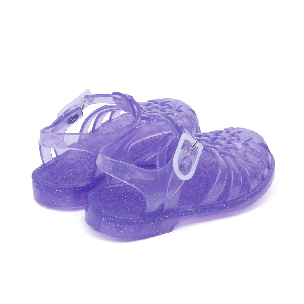 Meduse Kids Sun Sandals (Purple Glitter)