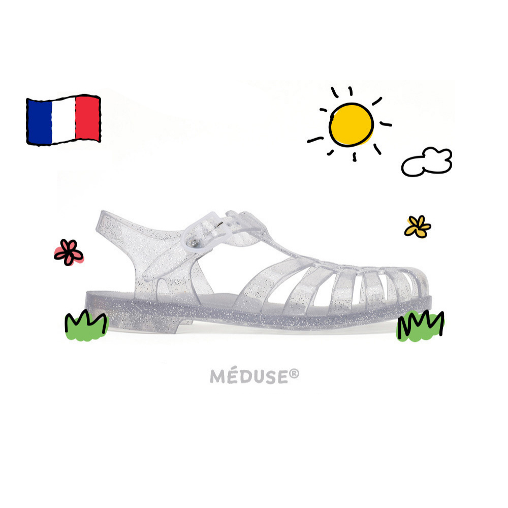 Meduse Women Sun Sandals (Silver Glitter)