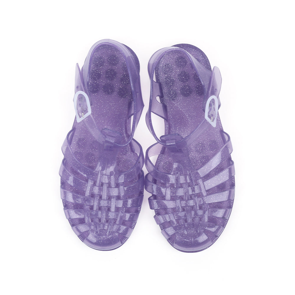 Meduse Women Sun Sandals (Purple Glitter)