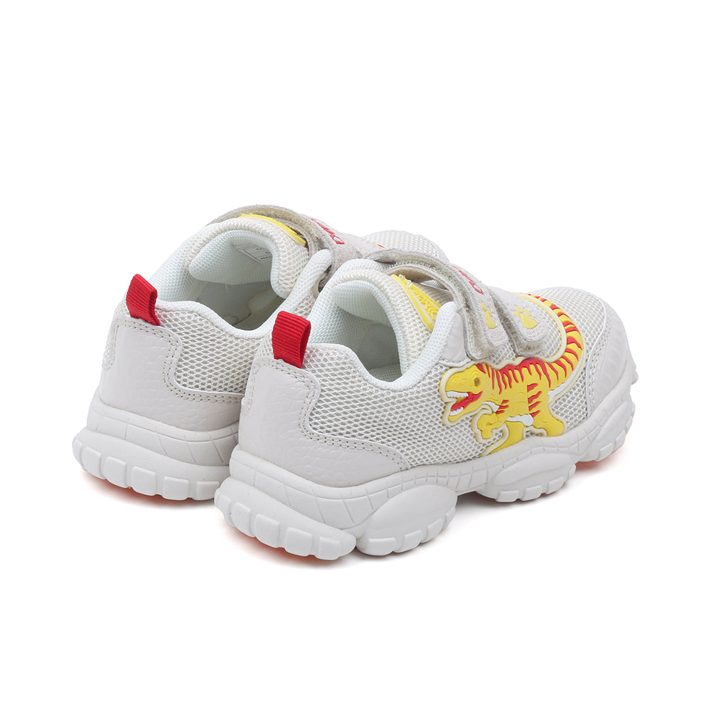 Dinosoles T-Rex Comfy Low Mesh Kids Sneakers (Cream)