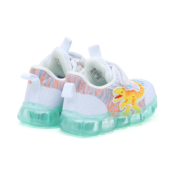 Dinosoles T-Rex Air Rainbow Kids Sneakers (White)
