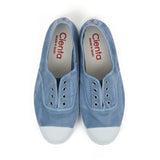 Cienta Women Ingles Puntera Tintado Sneakers (Washing Blue)