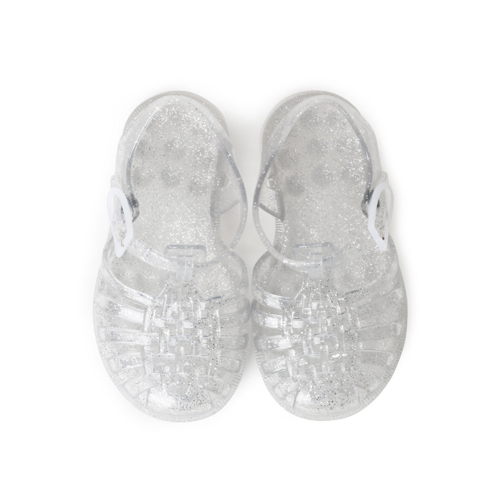 Meduse Kids Sun Sandals (Silver Glitter)