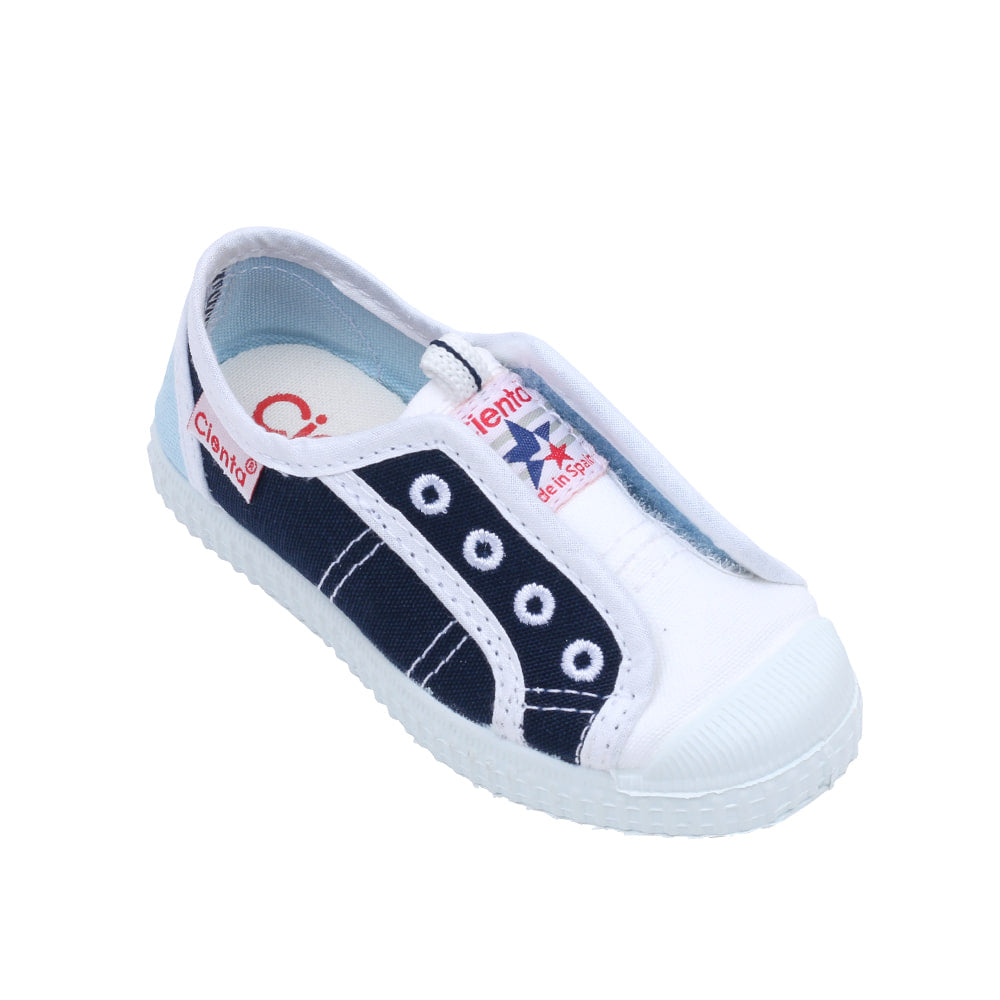 Cienta Kids Doble Velcro Puntera Sneakers (Navy Sky)