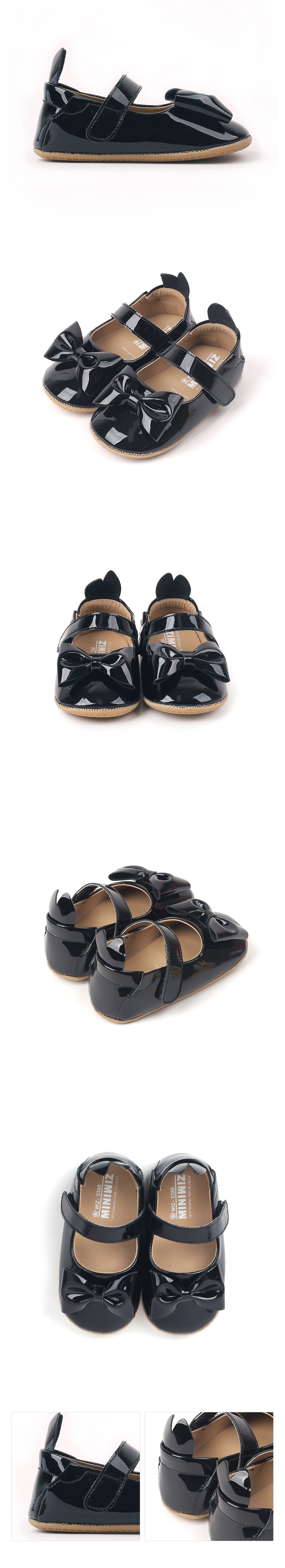 Miniwiz Wiz Cake First Walkers Shoes (Black)