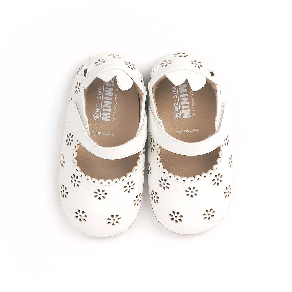 Miniwiz Wiz Sole First Walkers Shoes (White)