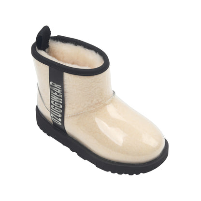 Ozuggwear Classic Kids Clear Boots (Waterproof) Ivory