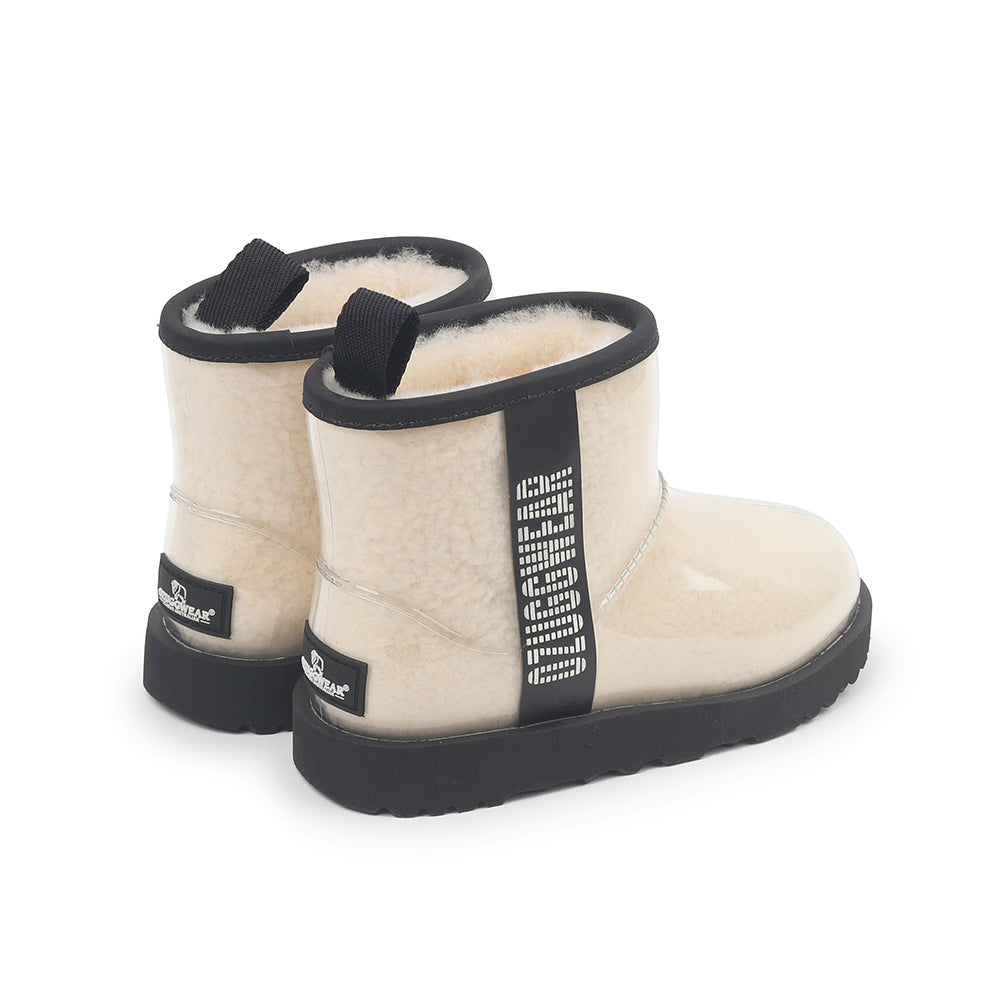 Ozuggwear Classic Kids Clear Boots (Waterproof) Ivory