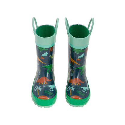 Stephen Joseph Printed Rain Boots (Green)