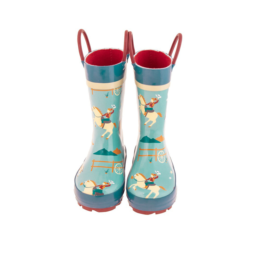 Stephen Joseph Printed Rain Boots (Blue)