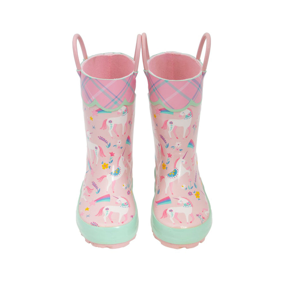 Stephen Joseph Printed Rain Boots (Light Pink)