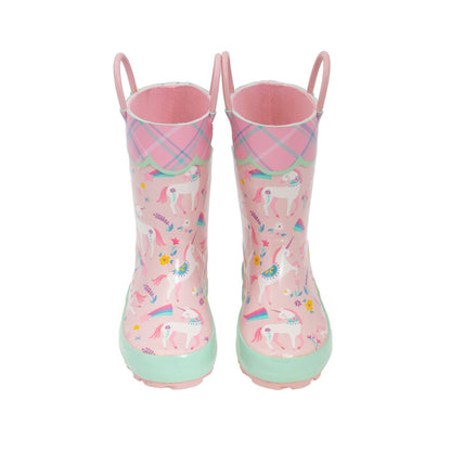 Stephen Joseph Printed Rain Boots (Light Pink)