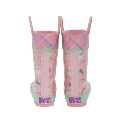 Stephen Joseph Printed Rain Boots (Light Pink)