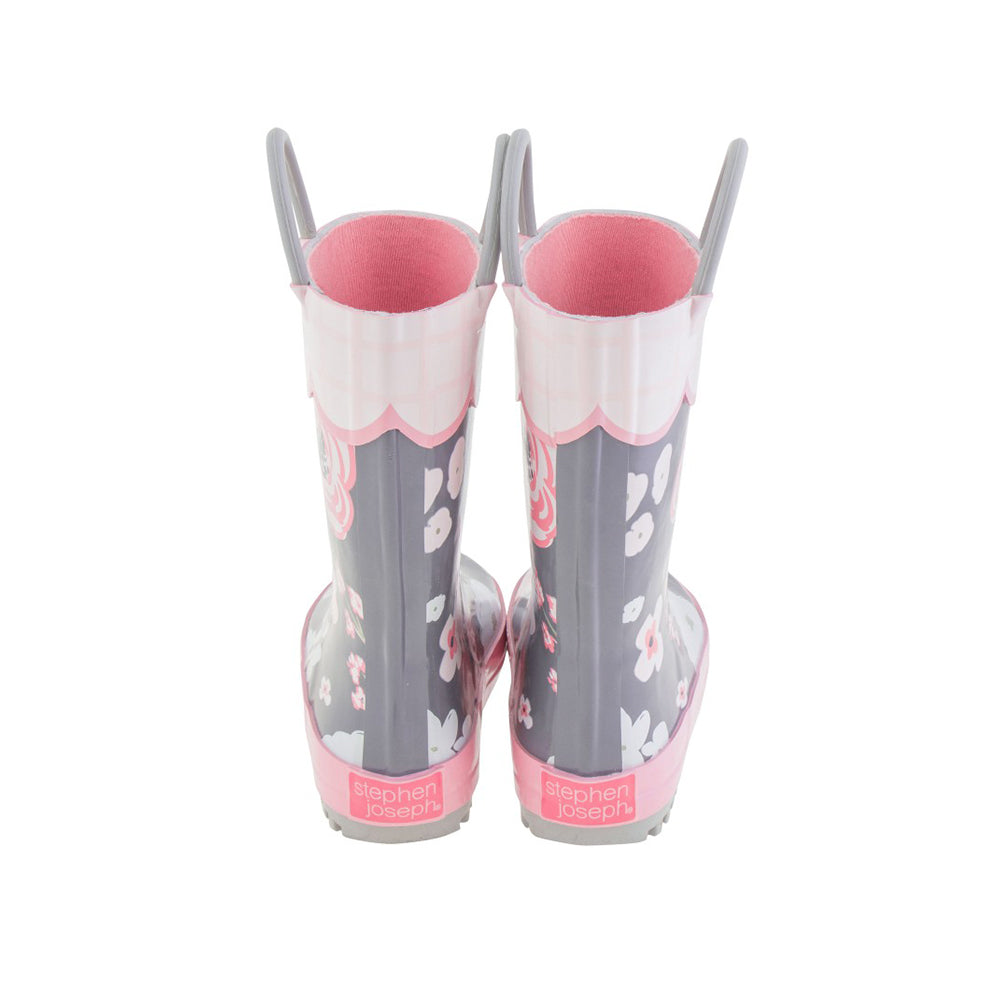 Stephen Joseph Printed Rain Boots (Pink)