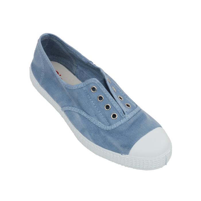 Cienta Women Ingles Puntera Tintado Sneakers (Washing Blue)
